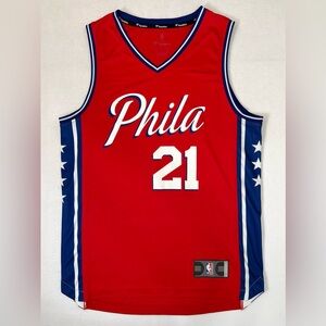 FANATICS Mens NBA Philadelphia 76ers #21 Joel Embiid Basketball Jersey Small‎